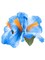 Blue And White Adult Luau Hawaiian Flower Hibiscus Costume Accessory Hair Clips